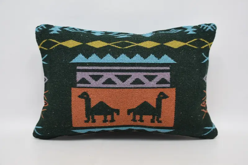 Kilim Pillow Cover, Pillow Cover, Designer Throw Cushion Cover, Kilim Cushion Sham, 16x24 Purple Pillow Case, Interior Designer Pillow - 1