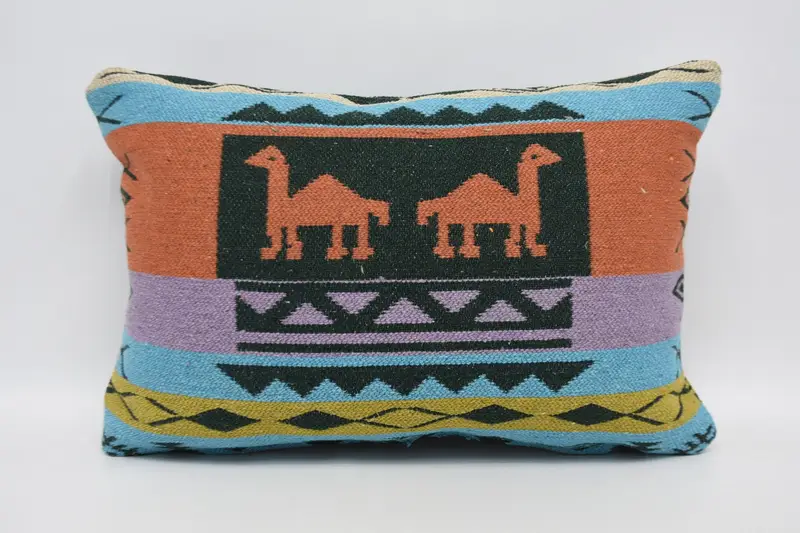 Kilim Pillow Cover, Pillow Cover, Designer Throw Cushion Cover, Kilim Cushion Sham, 16x24 Purple Pillow Case, Interior Designer Pillow - 5