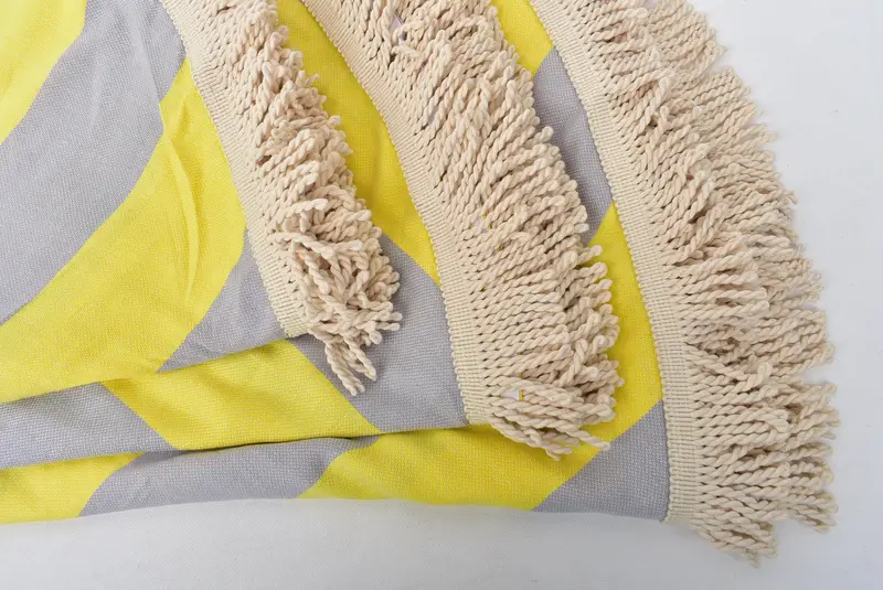 Custom Name Towel, Custom Towel Beach, Beach Towel Gift, Personalized Towel, 64x64 Cotton Striped Round Towel, Home Gift, Summer Towel, Fouta towel - 5