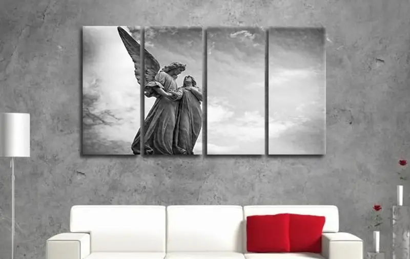 Wall Art Canvas, Canvas Print, Canvas Decor, Wall Hanging Decor, Angel Printed Canvas, Home Decor Wall Art,Canvas Painting, Framed Painting, - 5