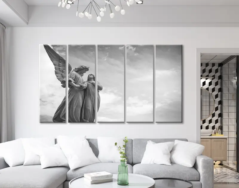 Wall Art Canvas, Canvas Print, Canvas Decor, Wall Hanging Decor, Angel Printed Canvas, Home Decor Wall Art,Canvas Painting, Framed Painting, - 4
