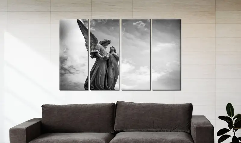 Wall Art Canvas, Canvas Print, Canvas Decor, Wall Hanging Decor, Angel Printed Canvas, Home Decor Wall Art,Canvas Painting, Framed Painting, - 6