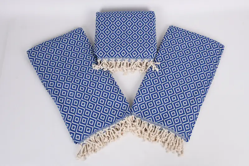 Travel towel, Luxury Turkish beach towel for summer vacation, Wedding Gifts Towel, 70x40 Cotton Diamond Towel, Yoga Towel, Wedding Gift, Unique Gift - 6