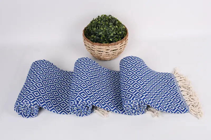 Travel towel, Luxury Turkish beach towel for summer vacation, Wedding Gifts Towel, 70x40 Cotton Diamond Towel, Yoga Towel, Wedding Gift, Unique Gift - 8