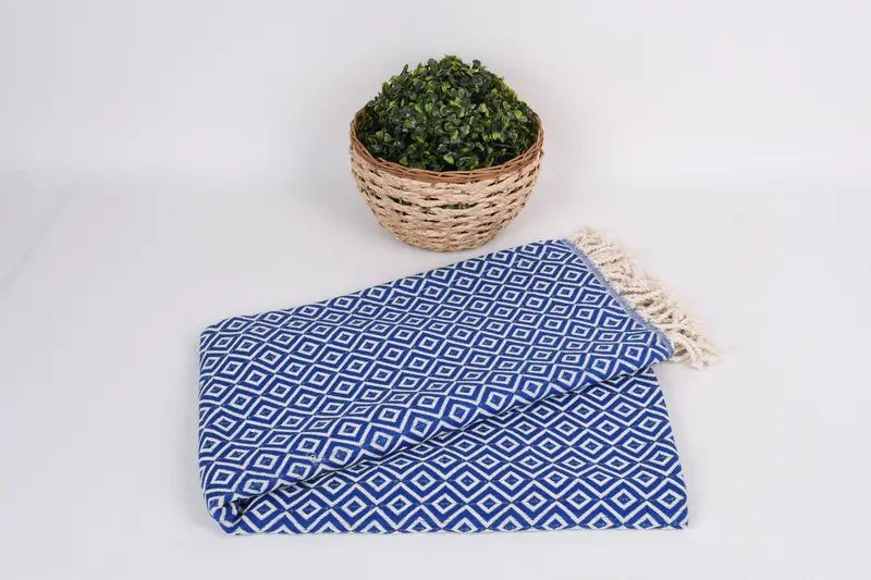 Travel towel, Luxury Turkish beach towel for summer vacation, Wedding Gifts Towel, 70x40 Cotton Diamond Towel, Yoga Towel, Wedding Gift, Unique Gift - 4