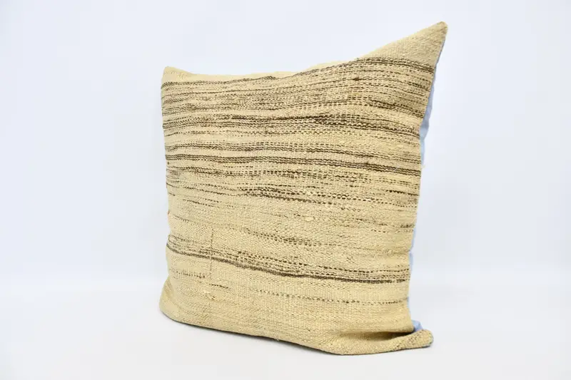 32x32 Beige Pillow Sham, Ethnical Kilim Rug Pillow, Pillow for Sofa, Car Cushion Cover, Kilim Rug Cushion, Cushion, Kilim Pillow - 4