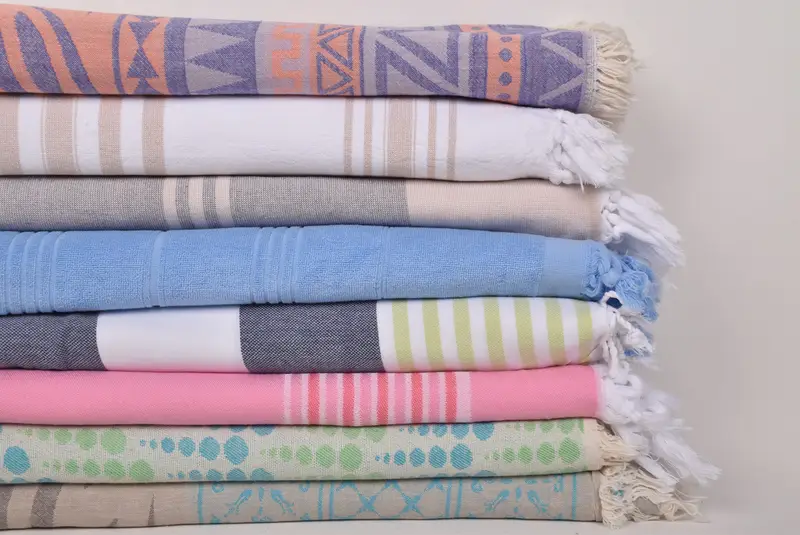 Spa Towel, Luxury towel, Turkish towel, 70x40 Cotton Set of 8 Towel, Luxury Turkish peshtemal beach towel, Wedding Gift For Bride, Peshtemal Towel - 2