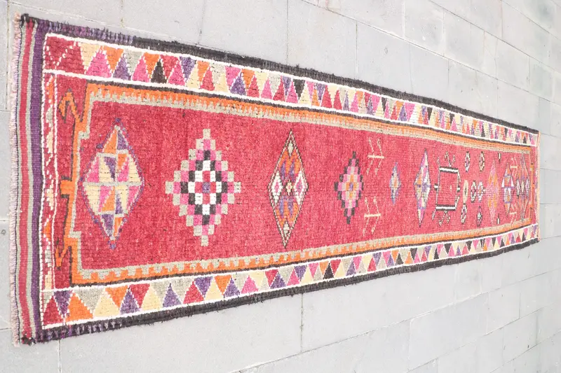 Mor, Yeşil Kamuflaj Halı, 3x12,5 ft Şık Dekor