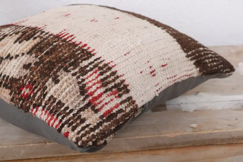 12x12 White Cushion Cover, Gift Pillow, Vintage Kilim Pillow, Pattern Throw Pillow Cover, Wool Kilim Pillow Cushion, Pillow, Throw Kilim Pillow - 6