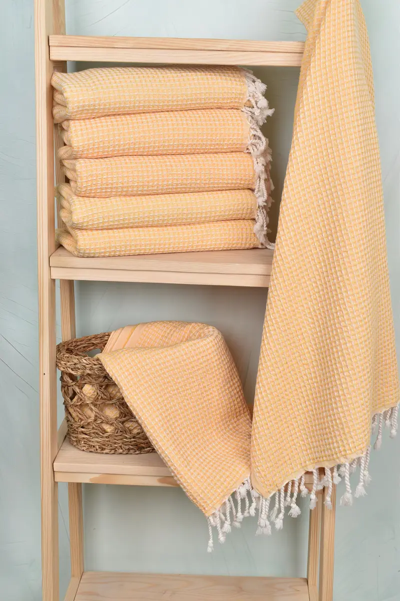 Gift For Her, Gift For Mom, Monogrammed Beach Towel, 68x36 Cotton Waffle Towel, Beach Towel Gift, Best lightweight Turkish towel for travel USA - 3