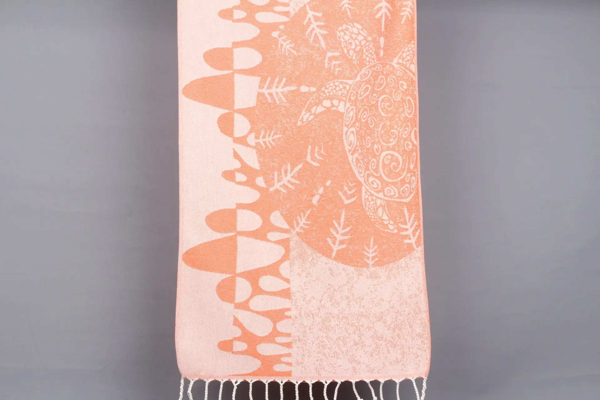 Wedding Dish Towel Customized Hand Towel Orange Animal Print, 18x36 Inches - 1