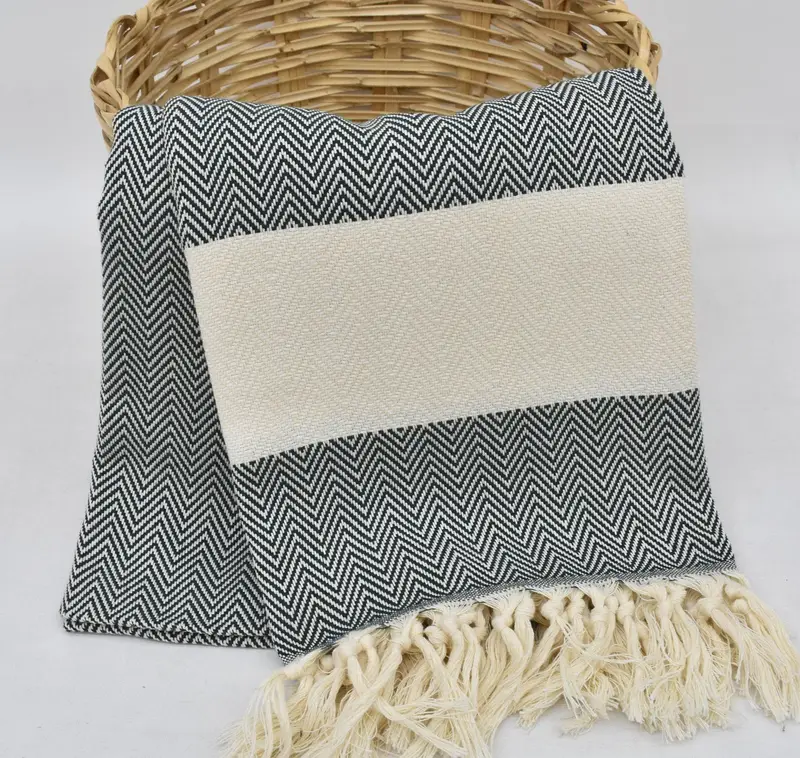 Luxury Turkish beach towel with fringe, 70x40 Cotton Herringbone Towel, Bridal Shower Favors, Custom Towel, Engagement Gift, Organic towel
