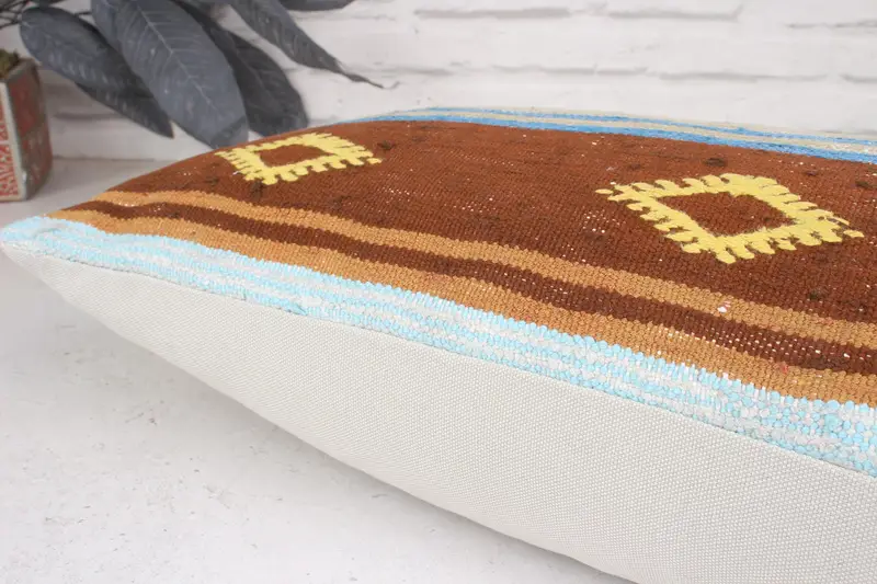 Turkish Kilim Pillow, Turkish Pillow, Pillow Case, Gift Pillow, 12x36 Purple Pillow Case, Outdoor Patio Pillow, Cozy Throw Cushion Cover - 7