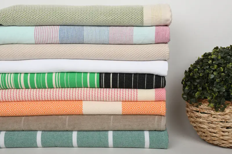 70x40 Cotton Set of 10 Towel, Lightweight towel, Spa Towel, Bride Gift, Quick-Dry Beach Towel, Scarf Towel, Turkish bath towel for spa, Fouta towel - 3