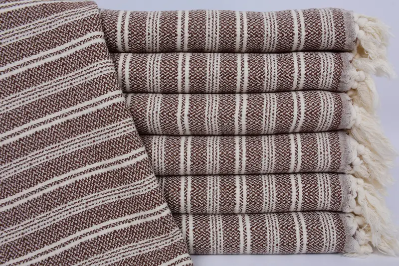 Personalized Dish Towel Brown Organic Cotton, 32x18 Inches