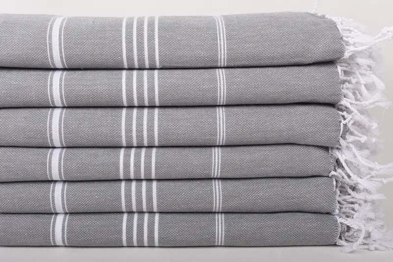 Turkish Bedspread, Beach Theme Bachelorette Party, Monogram Blanket, Boho Throw Blankets, Gift For Boyfriend, 88x60 Cotton Striped Towel, Tablecloth - 3