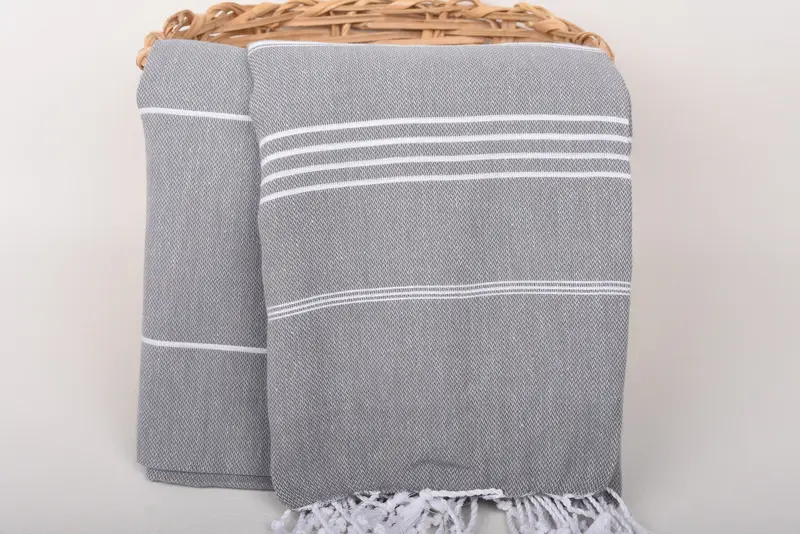 Turkish Bedspread, Beach Theme Bachelorette Party, Monogram Blanket, Boho Throw Blankets, Gift For Boyfriend, 88x60 Cotton Striped Towel, Tablecloth - 5