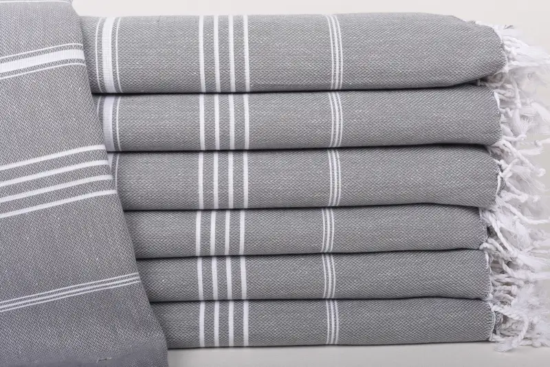 Turkish Bedspread, Beach Theme Bachelorette Party, Monogram Blanket, Boho Throw Blankets, Gift For Boyfriend, 88x60 Cotton Striped Towel, Tablecloth - 1