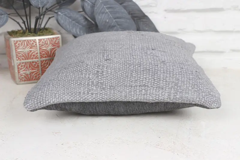 12x12 Green Pillow, Kilim Pillow Cover, Office Chair Pillow Case, Ethnical Kilim Rug Pillow, Natural Pillow Sham, Pillow Cover, Vintage Kilim Pillow - 5