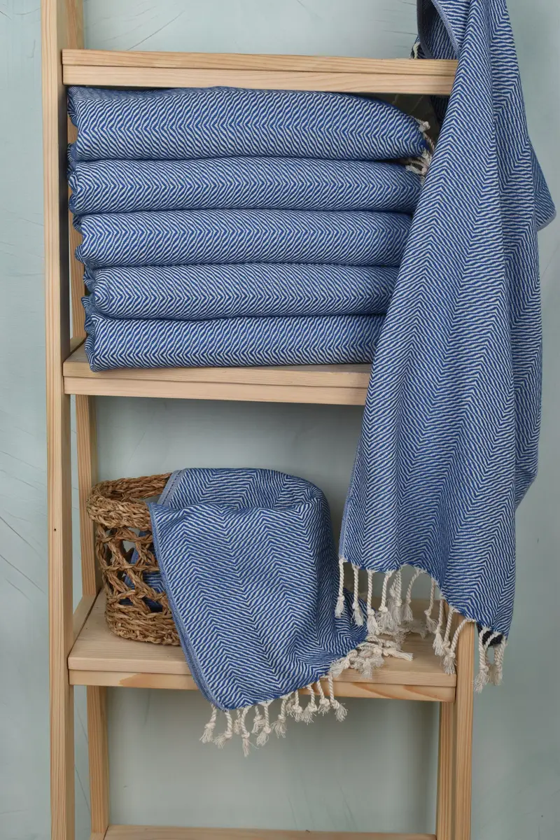 Monogrammed Hand Towel, Bridal Party Gifts, Turkish Tea Towel, 40x20 Cotton Chevron Towel, Bridesmaid Gifts, Home Decor Gifts, Bachelor Towel - 3