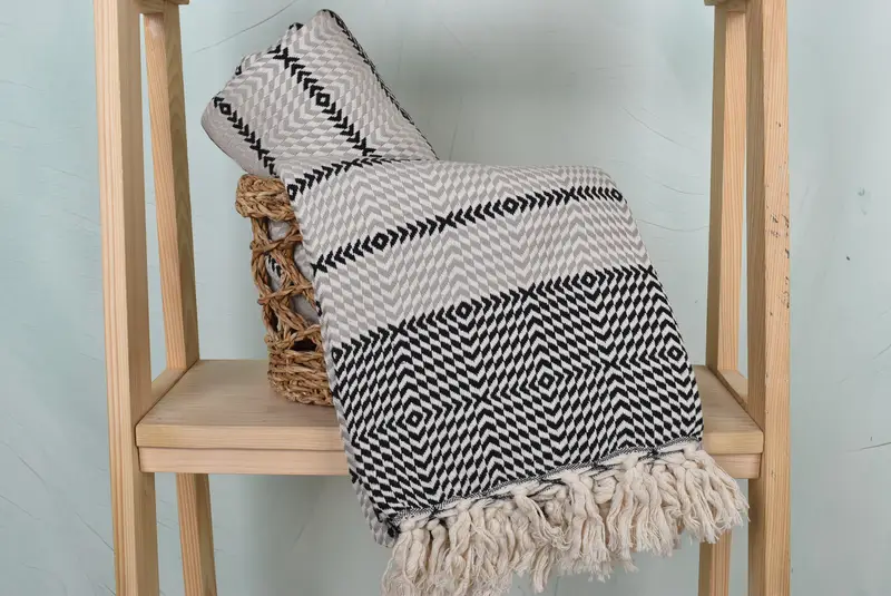 Gift For Her, Holiday Towel, 80x40 Cotton Diamond Towel, Embroidered Towel, Custom Towel, Handwoven Turkish bath towel, Best Friend Christmas Gift - 4