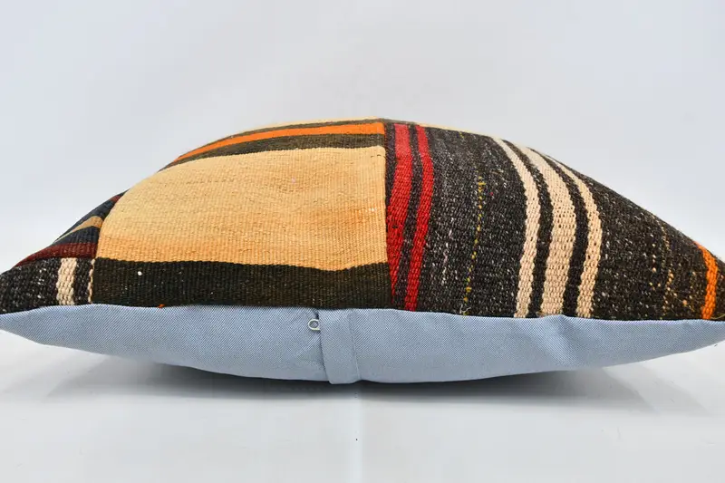 Bright Pillow Sham, 24x24 Beige Pillow, Boho Pillow Sham Cover, Turkish Kilim Pillow, Bench Pillow Sham, Cushion Case, Home Decor Pillow - 6