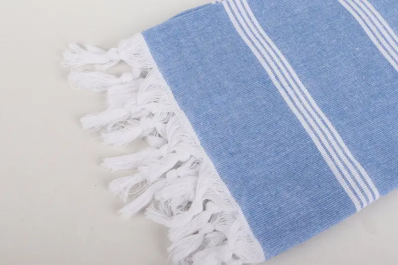 70x30 Cotton Striped Towel, Quick-dry peshtemal, Summer Gift, Anniversary Gift For Her, Lightweight Turkish towel for beach, Fouta towel - 7