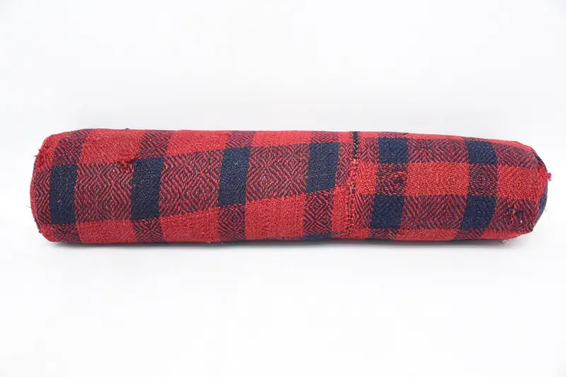 Vintage Moroccan Pillowcase, 24x6 inch Red Pillow - 1