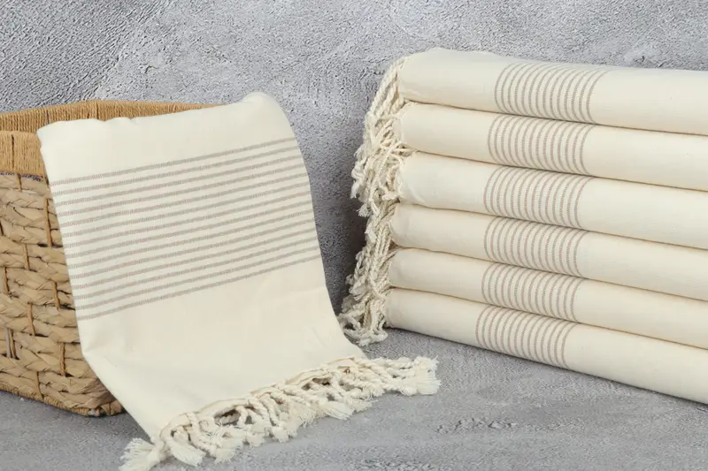 Beach Towel Gift, Decorative Towel, Customized Turkish Towel, Personalized Gift, 68x40 Cotton Striped Towel, Christmas Gift, Custom Beach Towel - 3