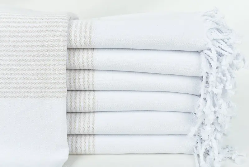 Home Decor Gifts, Monogram Towels, Turkish Towel Monogram, 70x36 Cotton Striped Towel, Gift For Bride, Sand-resistant towel, Bachelorette Party Gift - 1