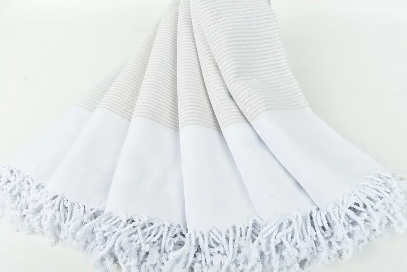Home Decor Gifts, Monogram Towels, Turkish Towel Monogram, 70x36 Cotton Striped Towel, Gift For Bride, Sand-resistant towel, Bachelorette Party Gift - 4