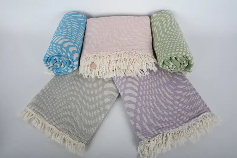 Spa Gift, Wedding Favors, Gift For Him, Girls Weekend Favors, 68x36 Cotton Patterned Towel, Turkish beach towel, Extra large Turkish bath towel - 7