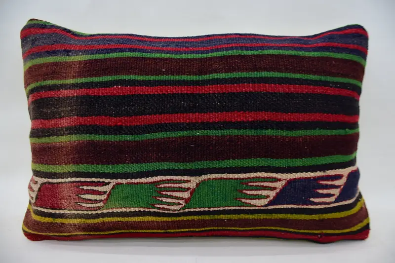 Retro Throw Cushion Cover, 16x24 Green Pillow Cover, Pillow for Couch, Boho Pillow, Accent Throw Pillow Case, Antique Pillows, Cushion Case - 4