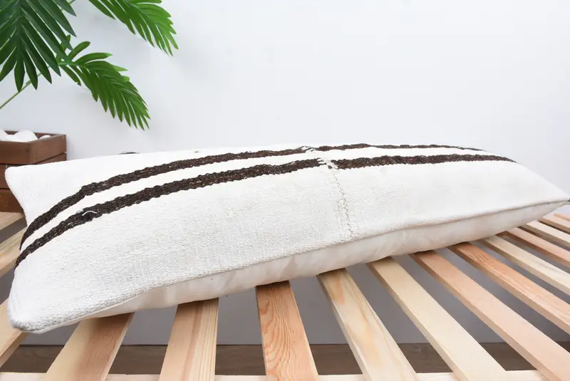 Home Decor Pillow, Turkish Rugs Cushion Case, Throw Kilim Pillow, Toss Pillow Case, 12x36 White Pillow Cover, Pillow Case, Antique Pillows - 6