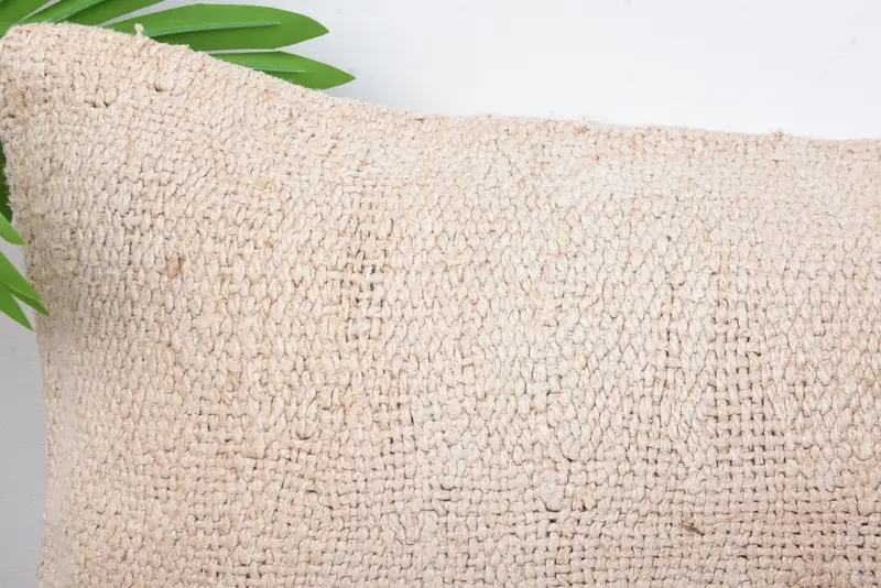 Vintage Kilim Pillow Pillow, Boho Pillow, 12x20 Beige Cushion Cover, Interior Designer Pillow, Pillow Sham, Turkish Kilim Pillow - 2