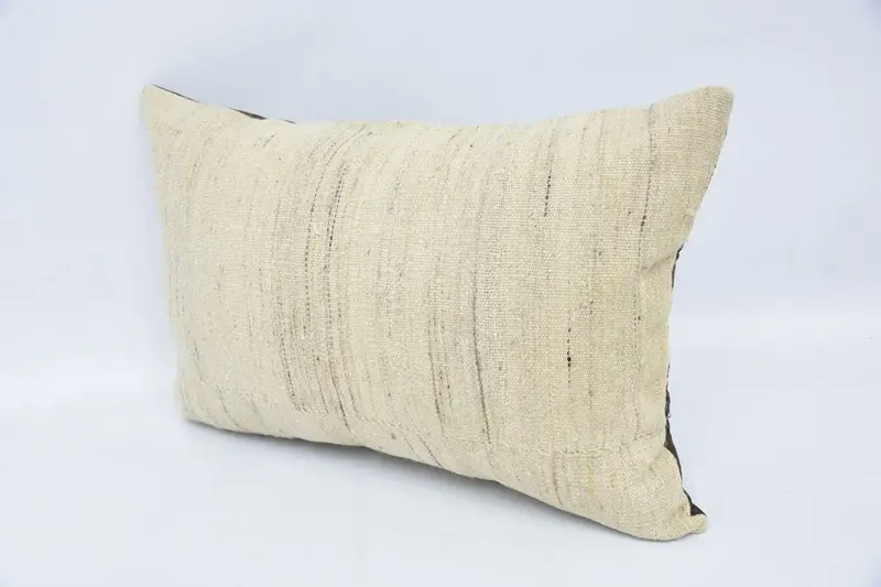 Shabby Chic Pillow Cover, Ethnical Kilim Rug Pillow, Home Decor Pillow, Cushion, 16x24 White Pillow Cover, Kilim Pillow, Sustainable Cushion Cover - 4