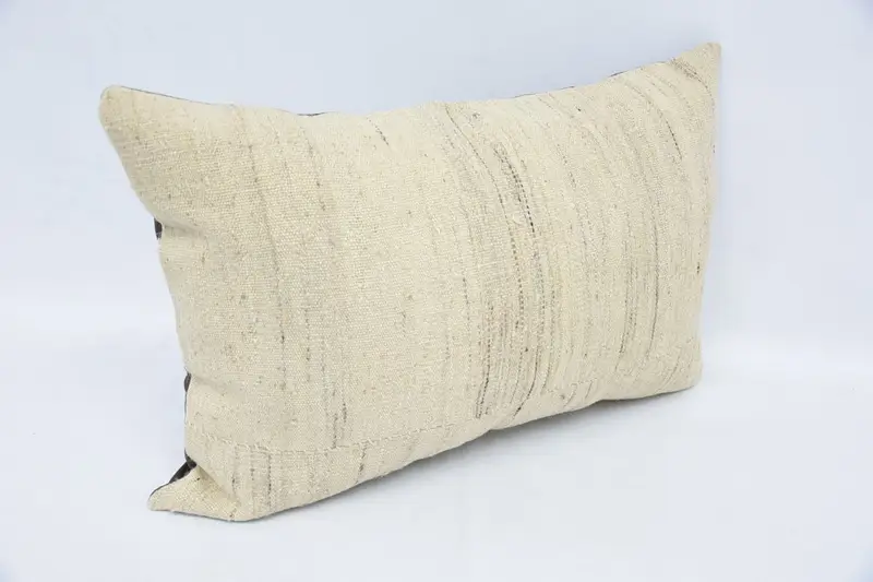Shabby Chic Pillow Cover, Ethnical Kilim Rug Pillow, Home Decor Pillow, Cushion, 16x24 White Pillow Cover, Kilim Pillow, Sustainable Cushion Cover - 3
