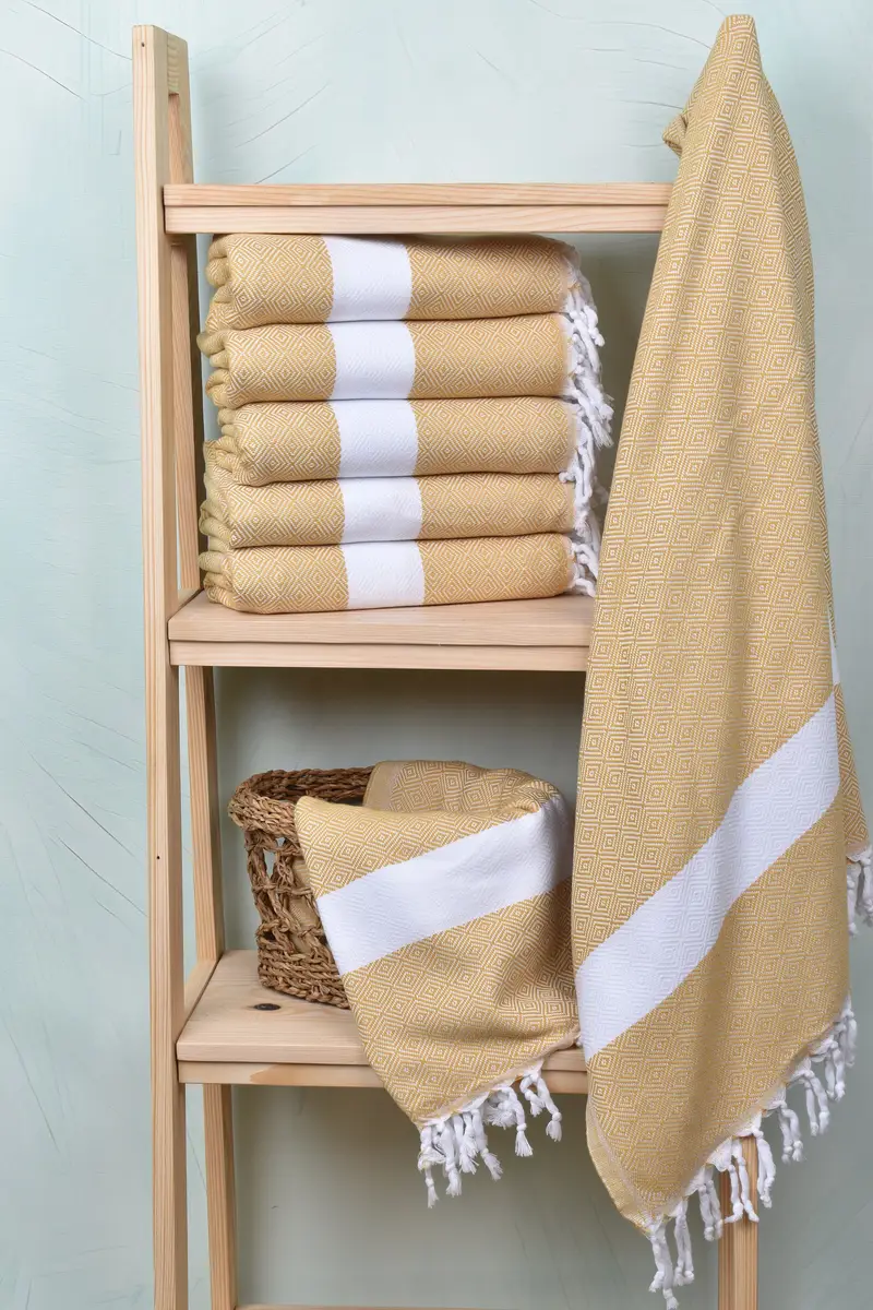 Turkish bath towel, Luxury Beach Towel, Bachelorette Party Gifts Bridesmaids, Quick-Dry Beach Towel, 70x40 Cotton Diamond Towel, Valentines Gift - 3