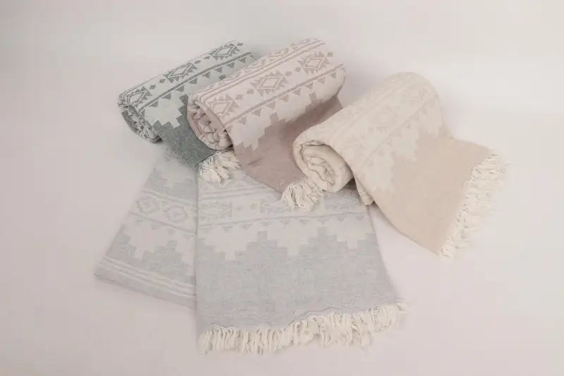 Custom Name Towel, Monogram Turkish Towel, 70x36 Cotton Aztec Towel, Spa Gift, Gym Towel, Handmade Turkish Towel, Wedding Gift, Turkish Towel Beach - 5