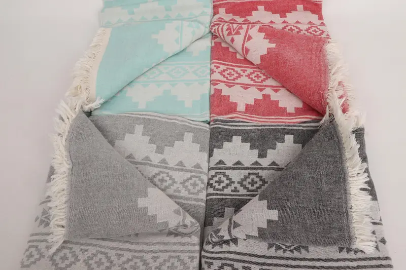Custom Name Towel, Monogram Turkish Towel, 70x36 Cotton Aztec Towel, Spa Gift, Gym Towel, Handmade Turkish Towel, Wedding Gift, Turkish Towel Beach - 4