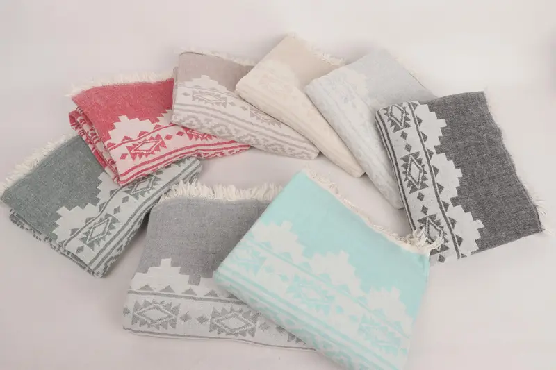 Custom Name Towel, Monogram Turkish Towel, 70x36 Cotton Aztec Towel, Spa Gift, Gym Towel, Handmade Turkish Towel, Wedding Gift, Turkish Towel Beach - 3