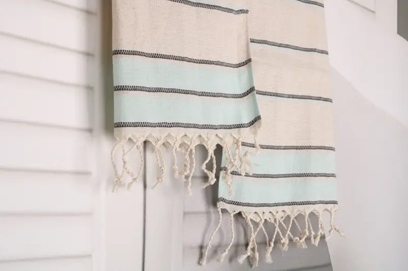 Personalized Hand Towel, 40x20 Linen Striped Towel, Small Towel, Monogram Hand Towel, Small Bath Towels, Bridesmaid Towel, Bridesmaid Gift - 8