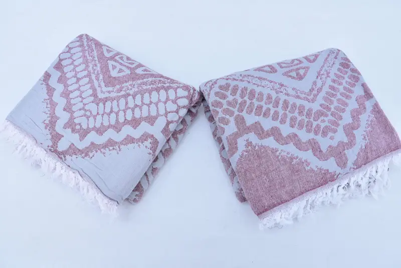 Toalla de verano, toalla orgánica, toalla a rayas de algodón 68x40, regalo de San Valentín, toalla de baño, regalos personalizados, toalla de playa personalizada, toallas de piscina - 5