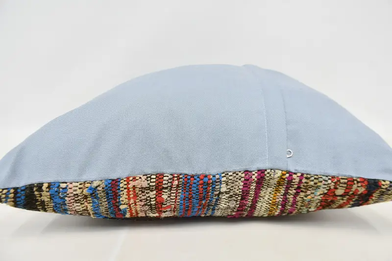 24x24 Blue Cushion Cover, Cushion Cover, Home Decor Pillow, Vintage Kilim Throw Pillow, Sustainable Cushion Case, Vintage Pillow - 5
