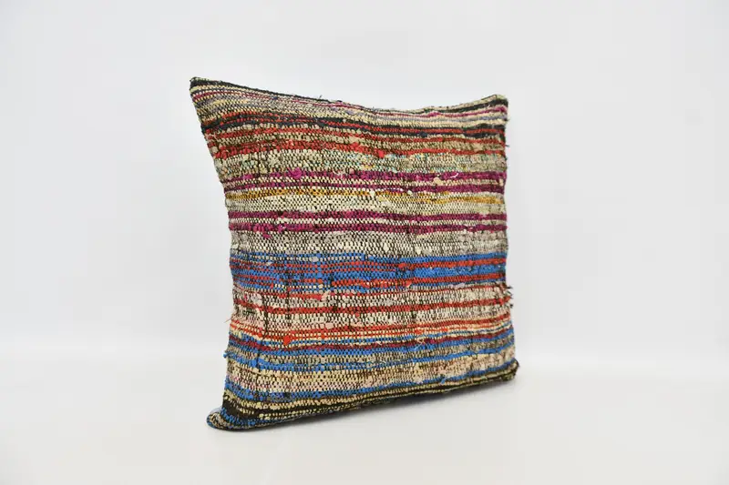 24x24 Blue Cushion Cover, Cushion Cover, Home Decor Pillow, Vintage Kilim Throw Pillow, Sustainable Cushion Case, Vintage Pillow - 3