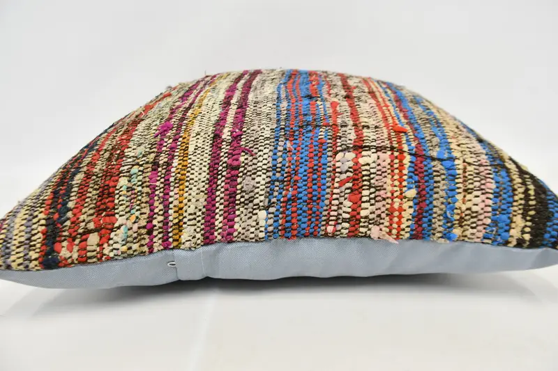 24x24 Blue Cushion Cover, Cushion Cover, Home Decor Pillow, Vintage Kilim Throw Pillow, Sustainable Cushion Case, Vintage Pillow - 6