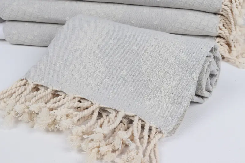 80x40 Cotton Pineapple Design Towel, Fringed Turkish towel for poolside, Gift For Him, Best Friend Gift Ideas, Housewarming Gift, Bridesmaid Gift - 5