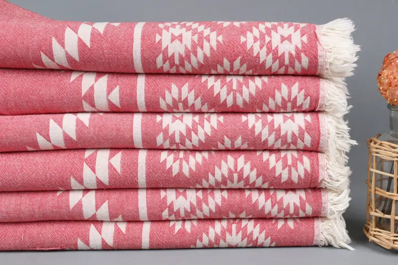 Beach Towel Bulk, 70x36 Cotton Kilim Towel, Custom Wedding Gifts, Baby Boy Gift, Wedding Anniversary Gift, Bachelorette Party Gifts Bridesmaids - 3