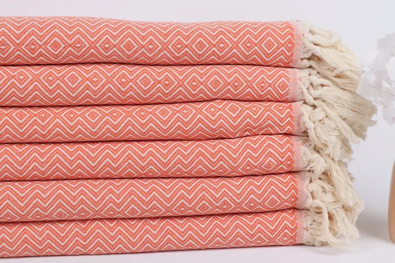 Authentic Turkish hammam peshtemal, Wedding Shower Gift, Housewarming Gift, 70x38 Cotton Diamond Towel, Bachelorette Party Favors, Beach Towel Bulk - 3