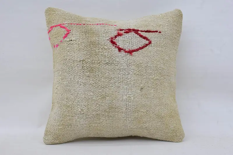 Turkish Gift Euro Sham, 14x14 cm Thanksgiving Gift FloorRed Pillow Case - 1